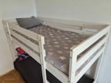 Pat supraetajat IKEA Mydal alb 90x200 + 2 saltele