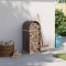 Gossi suport pentru busteni, maro, 40x45x100 cm, otel galvanizat