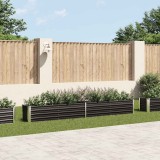 Strat inaltat gradina vidaXL antracit 320x40x45 cm, otel galvanizat, jardiniera legume, flori