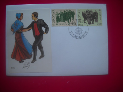 HOPCT PLIC S FDC 1051 FOROYAR -1981-EUROPA CEPT-DANSATORI/COSTUME POPULARE foto