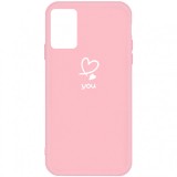 Husa TPU OEM Frosted Love Heart pentru Samsung Galaxy S20 Ultra G988 / Samsung Galaxy S20 Ultra 5G G988, Roz