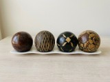 Sculptura Art Deco Mid Century Modern Hans Zemke, lemn exotic &amp; portelan, colectie, cadou, obiect decorativ, statueta vintage