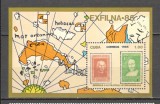 Cuba.1985 Expozitia filatelica EXFILNA-Bl. SC.670