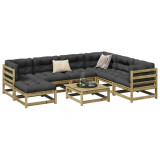 Gossi set canapea de gradina, 8 piese, lemn de pin tratat