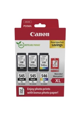 Canon pachet cartuse cearneala PG-545XL X2 /CL-546XL MULTIPACK, capacitate negru: foto