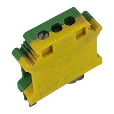 Clema sir fixare pe sina, galben/verde, 16 mm&sup2;