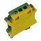 Clema sir fixare pe sina, galben/verde, 16 mm&sup2;, 10 buc / set