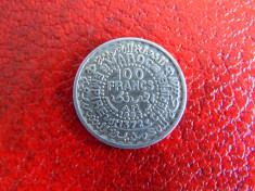 Moneda argint 100 francs 1953 foto