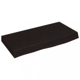 Cumpara ieftin Blat de baie, maro inchis, 60x30x(2-6) cm, lemn masiv tratat