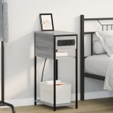 vidaXL Dulap de noapte sonoma gri 28.1 x 40.9 x 75 cm Lemn compozit