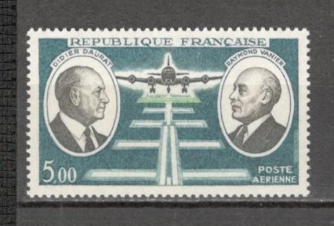 Franta.1971 Posta aeriana:A.Aurat si R.Vanier-pionieri ai aviatiei SF.668
