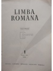 Limba romana, vol. 1, anul XXI (semnata) (Editia: 1972) foto