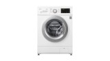 Masina de spalat rufe LG F4J3TS4WE, 8 kg, 1400 RPM, Motor Inverter Direct Drive, Clasa D, Steam, Alb