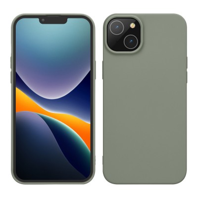 Husa Kwmobile pentru Apple iPhone 14 Plus, Silicon, Verde, 59076.172 foto