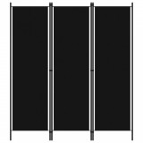 Paravan de camera cu 3 panouri, negru, 150 x 180 cm GartenMobel Dekor, vidaXL