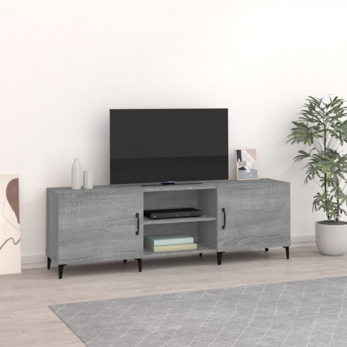 vidaXL Comodă TV, gri sonoma, 150x30x50 cm, lemn prelucrat