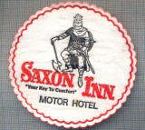 AX 1241 EMBLEMA -SAXON INN - MOTOR HOTEL-YOUR KEY TO COMFORT-PENTRU COLECTIONARI