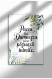 Unframed Religious Canvas Poster in Romanian - Digital Print - Pacea Lui Dumnezeu | A3 (29.7 x 42 cm)