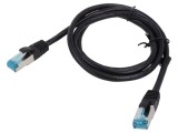 Patch cord F/UTP 5e ecranat negru 10m