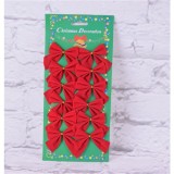 Set 12 fundite pentru brad, rosii, clasice , 5 x 5 cm, din poliester, flippy
