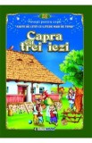 Capra cu trei iezi. Carte de citit cu litere mari de tipar