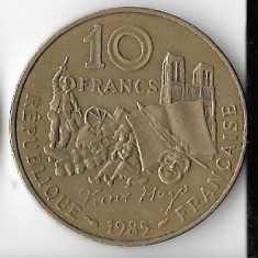 Moneda 10 francs 1985 - Franta, Victor Hugo