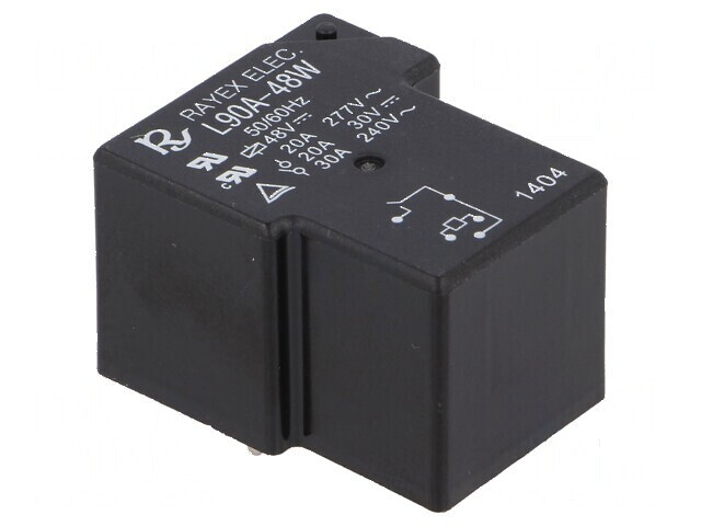 Releu electromagnetic SPST-NO 48VDC 30A L90 PCB