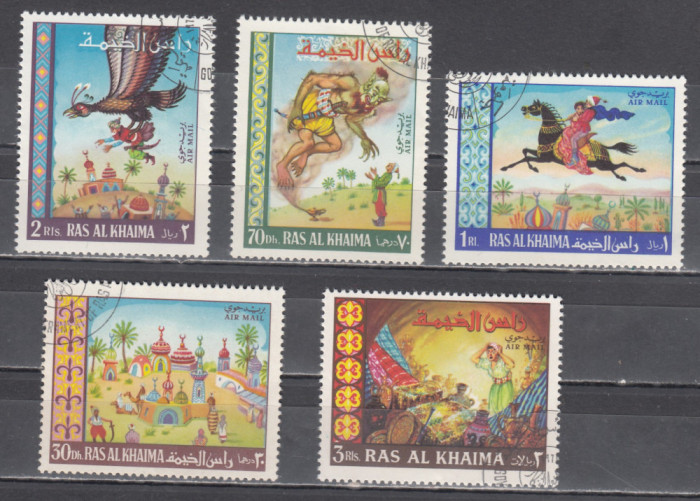 A12 S6 1 - Timbre foarte vechi - Ras Al Khaima - basme