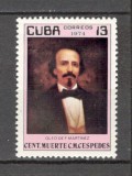 Cuba.1974 100 ani moarte C.M. de Cespedes:jurist-Pictura SC.532