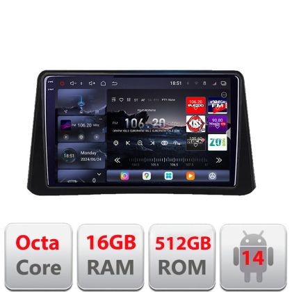 Navigatie Opel Mokka 2012-2016 Edotec Kit-MOKKA1 8 core QLED 2K 16+512 360 Android Waze USB Navigatie Internet Youtube Radio v1 CarStore Technology