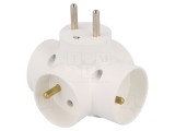 Splitter Alimentare AC Alb, 4 Socluri