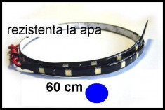Banda flexibila cu 24 led-uri 5050 (60 cm), lumina albastra 12V - BFC76318 foto