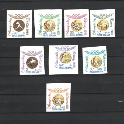 ROMANIA 1964 - MEDALII OLIMPICE, NEDANTELATE, MNH - LP 596a foto