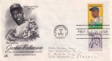 FILATELIE TEMATICA - PLIC SUA TEMATICA SPORT FDC JACKIE ROBINSON BASEBALL, Stampilat