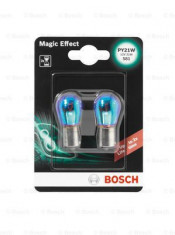 Bec auto blister pachet 2 bucati PY21W 12V 21W BAU15S Magic Effect, portocaliu foto