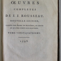 OEUVRES COMPLETES DE J.J. ROUSSEAU , TOME 24 : LE CONFESSIONS ( TOME SECOND ) , 1793