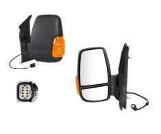 Oglinda exterioara Ford Transit/Tourneo, 01.20, Stanga, reglare electrica; texturat; incalzita; scurt; geam convex; cromat; pliere electrica; 8 pini;