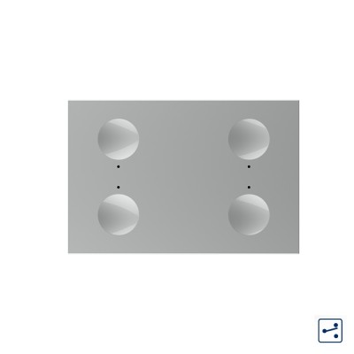 Modul intrerupator cvadruplu cap scara / cap cruce cu touch Livolo standard Italian, Serie noua SmartElectro IntelligentHouse foto