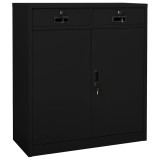 Cumpara ieftin Dulap de birou, negru, 90x40x102 cm, otel