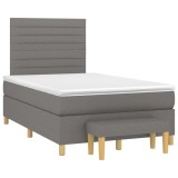 Cumpara ieftin Pat box spring cu saltea, negru, 120x190 cm, catifea