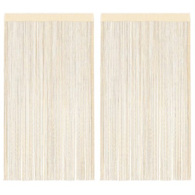 vidaXL Draperii cu franjuri, 2 buc., 140 x 250 cm, crem 132403 foto