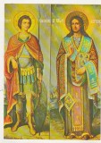 bnk cp Bucuresti - Icoanele Sf Mucenic Gheorghe si a Sf Mucenic Ierarh Elefterie - uzata