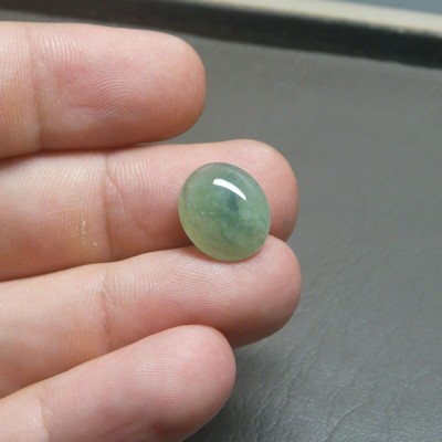 ~ Jad ( Jadeit ) natural - SUPERB - oval 6,42 ct. Certificat de Autenticitate foto