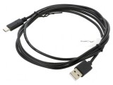 Cablu USB 2.0 A la C 1,8m negru aurit Fire: Cu