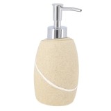 Dispenser Săpun Polirășină Design Piatră 240 Ml &ndash; Natural