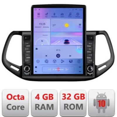 Navigatie JEEP COMPASS 2017 Manual H-732 ecran tip TESLA 9.7&amp;quot; cu Android Radio Bluetooth Internet GPS WIFI 4+32GB DSP CarStore Technology foto