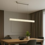 Pendul Led Suspendat Cu Cristale, Telecomanda, Lumina Reglabila 3000K-6500K , 56W, 800X55X1500 Mm