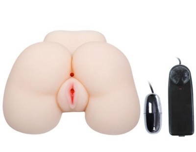 Masturbator Realist Pussy&amp;amp;Anus cu Ou Vibrator Multispeed foto