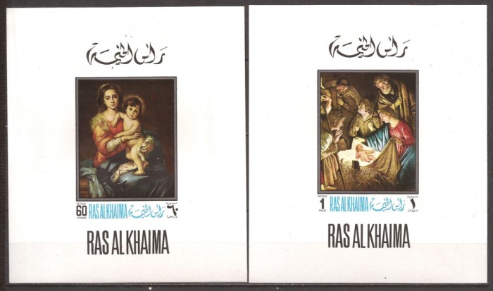 RAS AL KHAIMA 1968 PICTURA CRACIUN ( 2 colite de luxe ndt. ) MNH