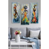 Set tablouri canvas (3 bucati) MDF0035 Multicolor 70x50 cm